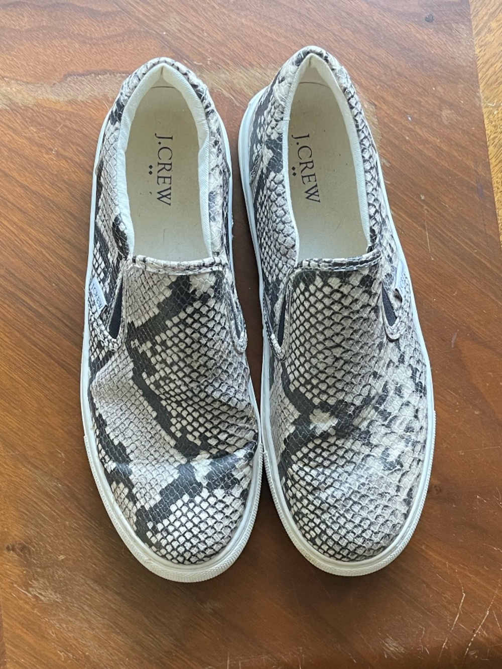 Road trip snakeskin-embossed slip-on sneakers